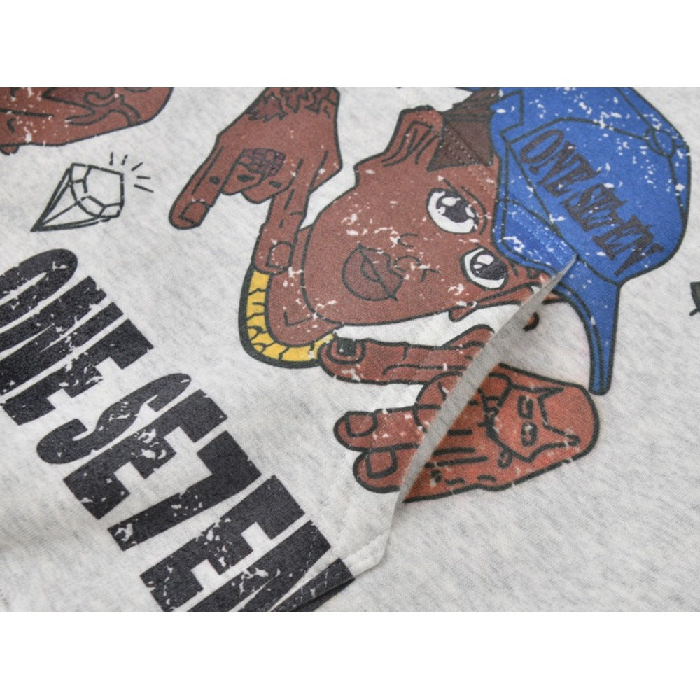 Artistic Graffiti Cartoon Print Hoodie