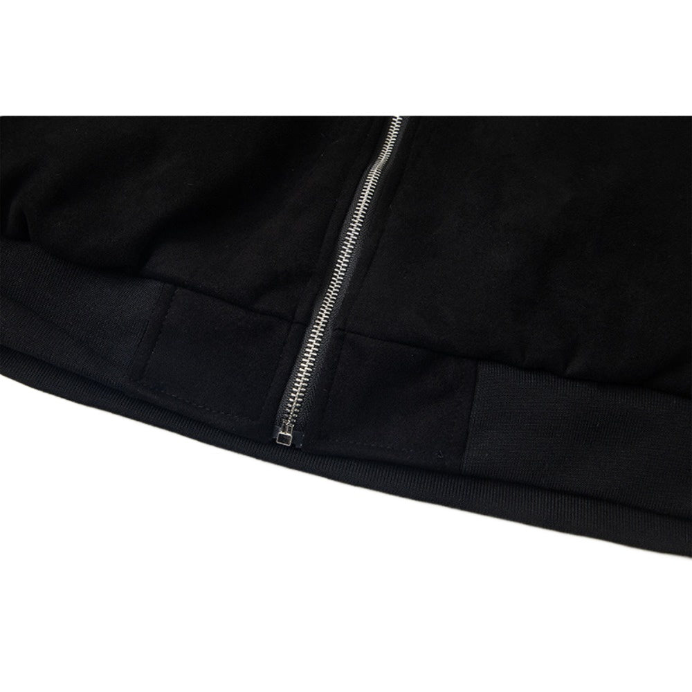 1967 Star Rhinestone Faux Fur Hooded Jacket - Thrashink