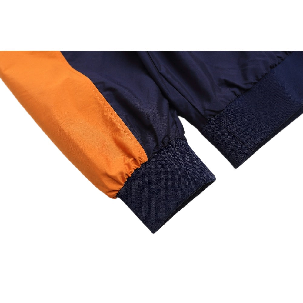 Colorblock V-neck Baseball Sweatshirt