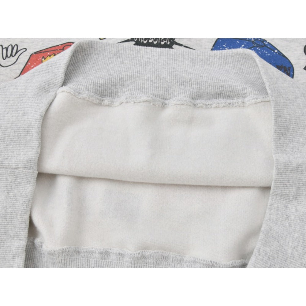 Artistic Graffiti Cartoon Print Hoodie