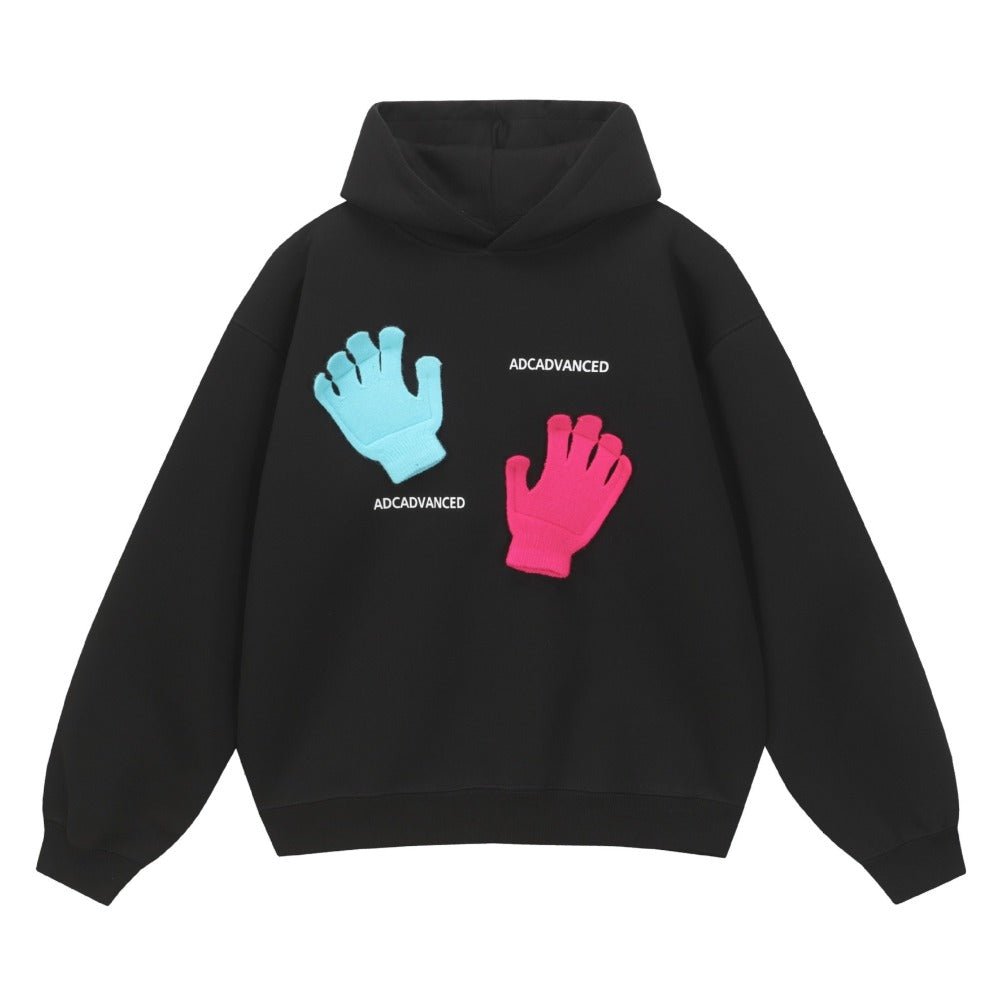 3D Hand Motif Hoodie - Thrashink