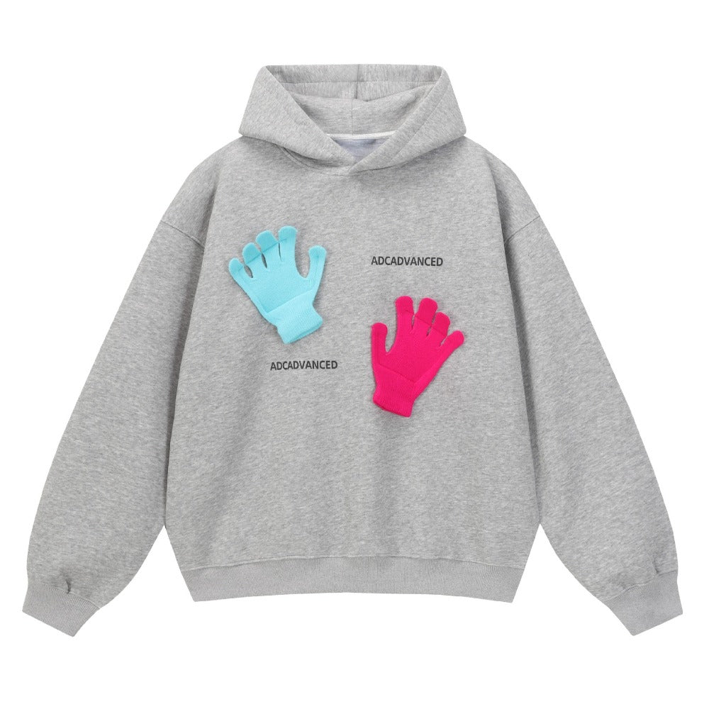 3D Hand Motif Hoodie - Thrashink