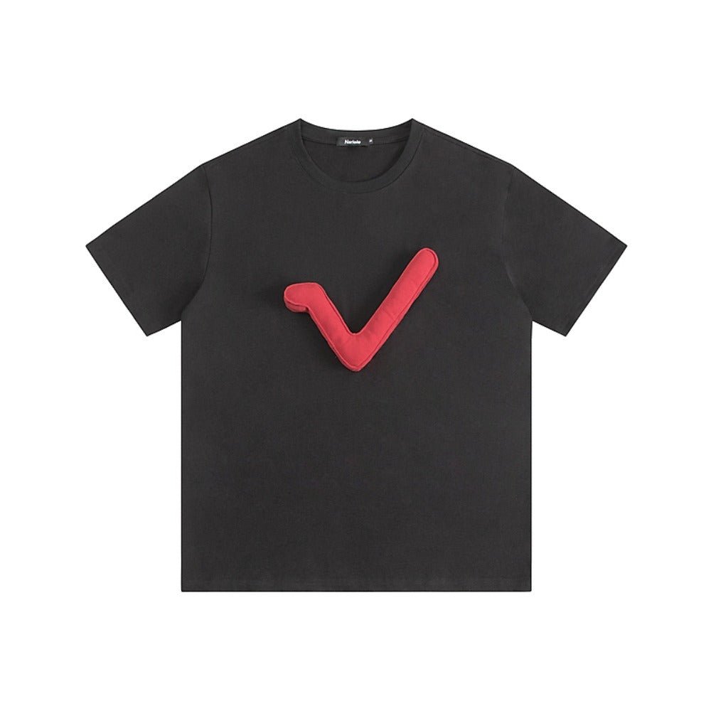 3D Symbol "✓" Short Sleeve T-Shirt - Thrashink