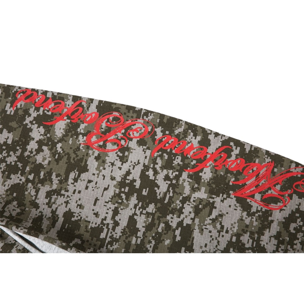Digital Camo Star Wide-Leg Pants