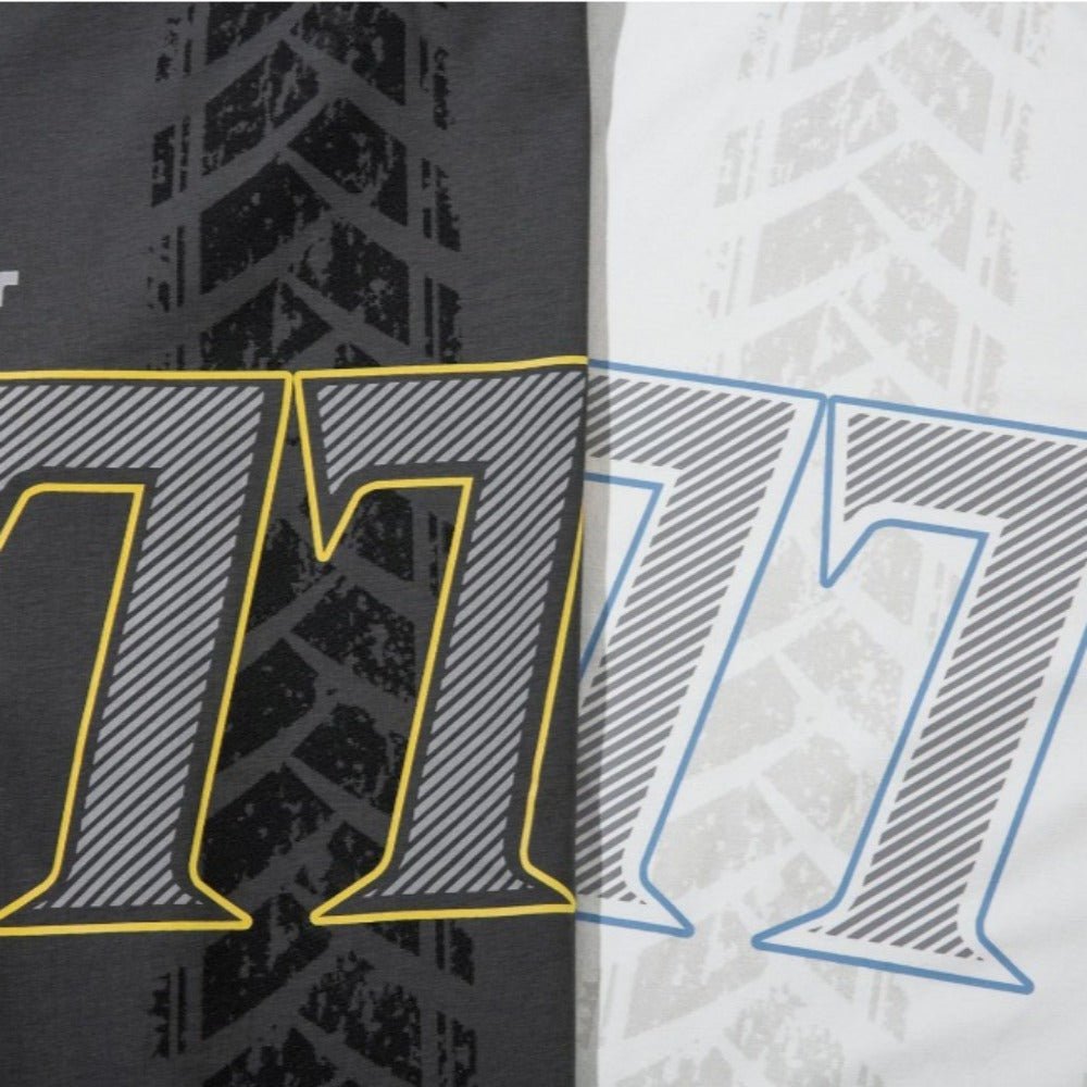 77 Number Tire Print T-Shirt - Thrashink
