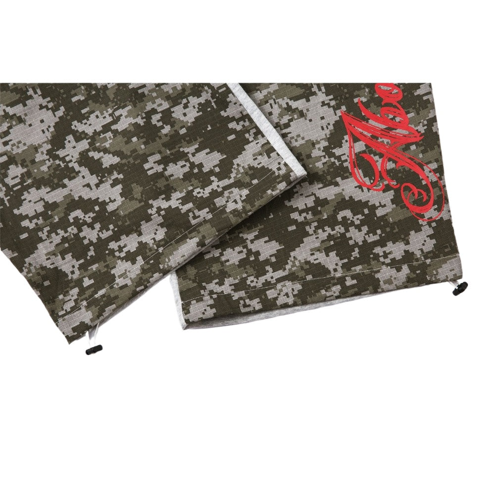 Digital Camo Star Wide-Leg Pants