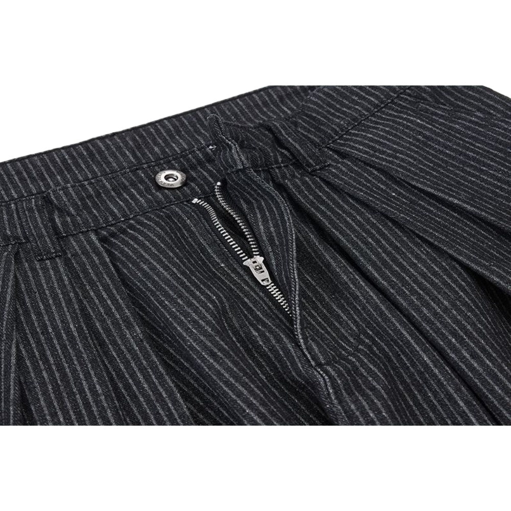 Striped Wide-leg Casual Jeans