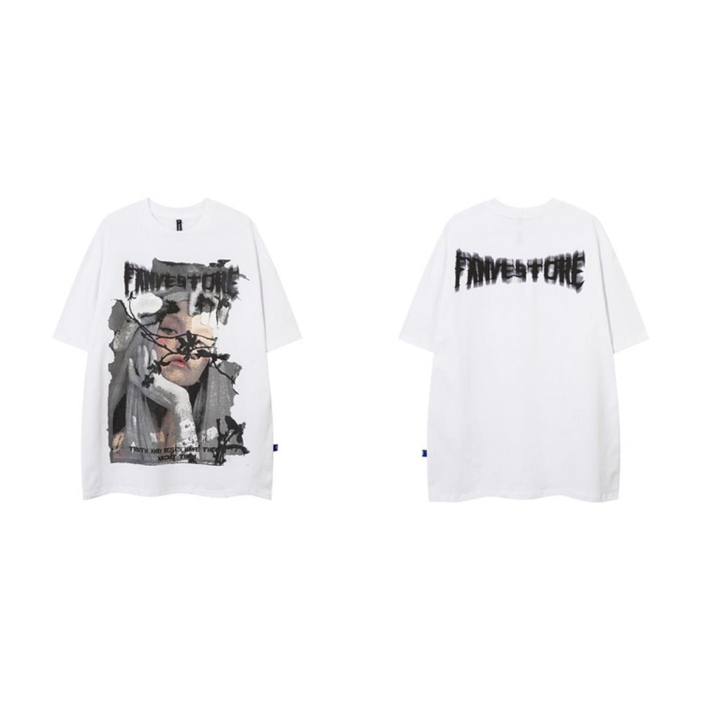 Abi Print Short Sleeve T-Shirt - Thrashink