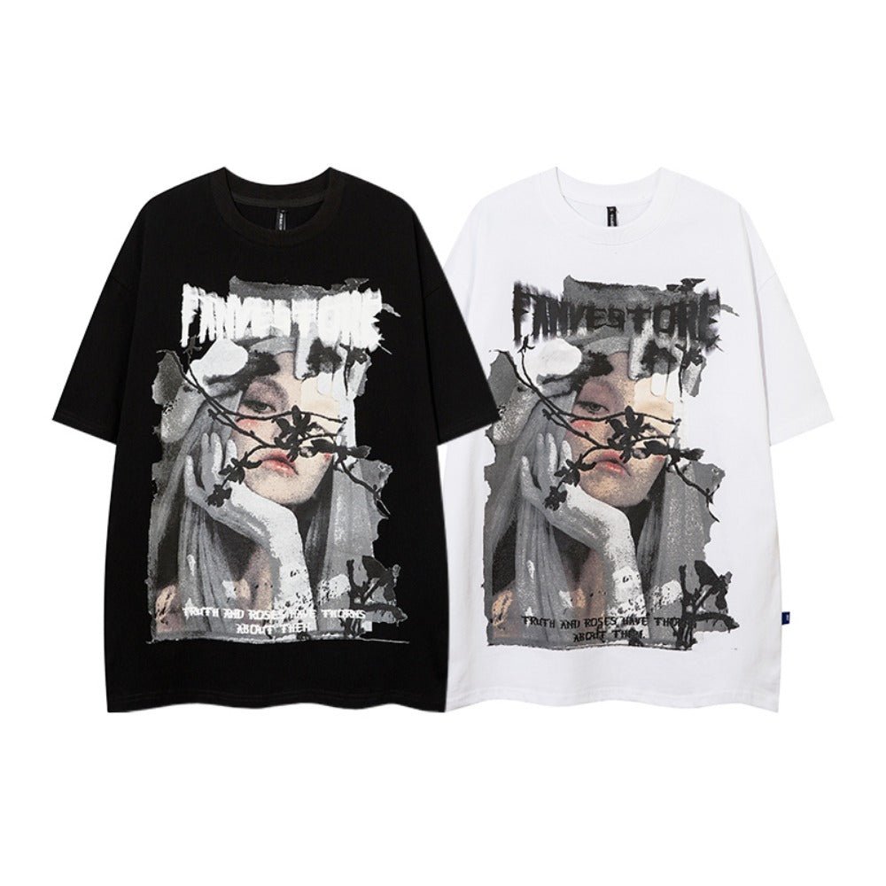 Abi Print Short Sleeve T-Shirt - Thrashink