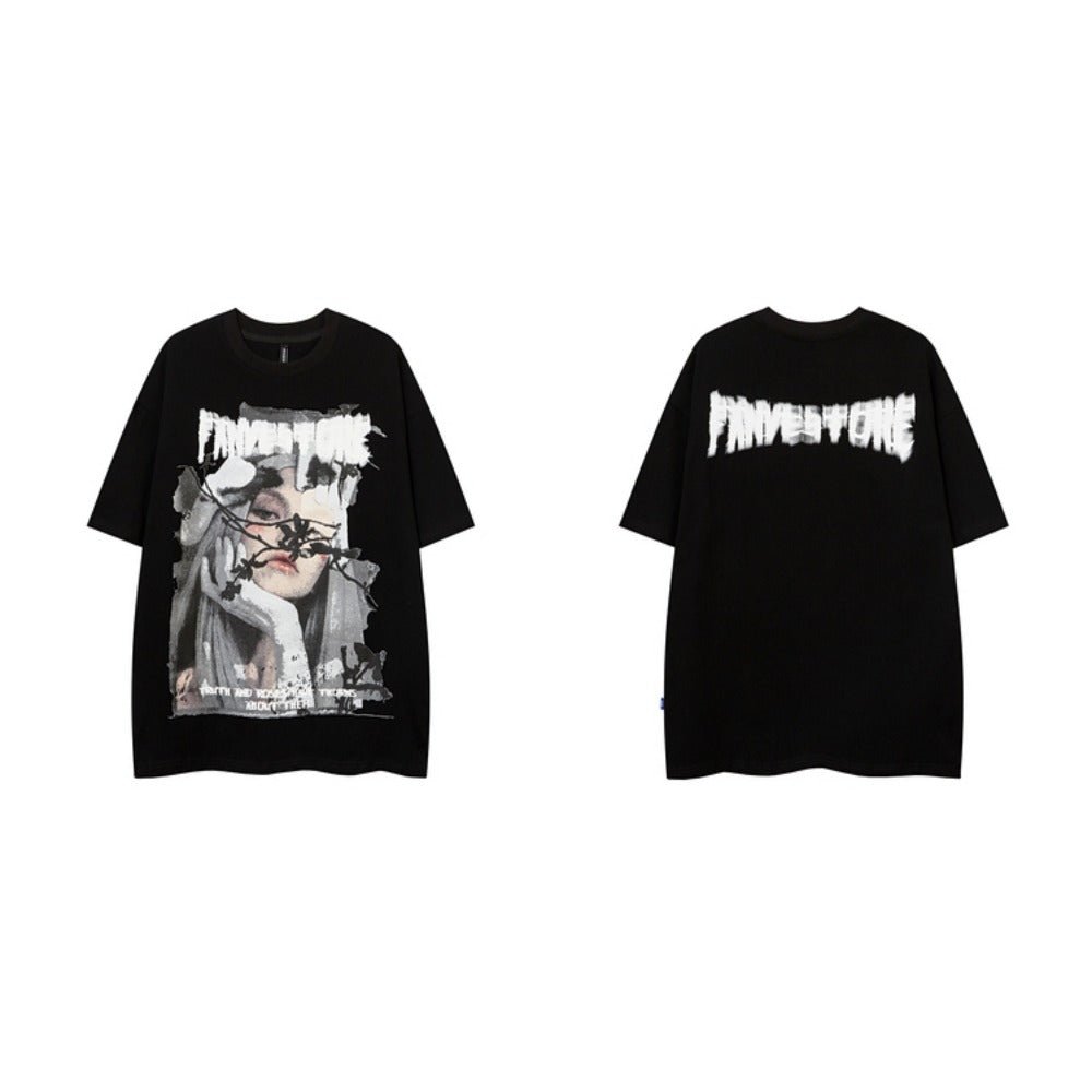 Abi Print Short Sleeve T-Shirt - Thrashink