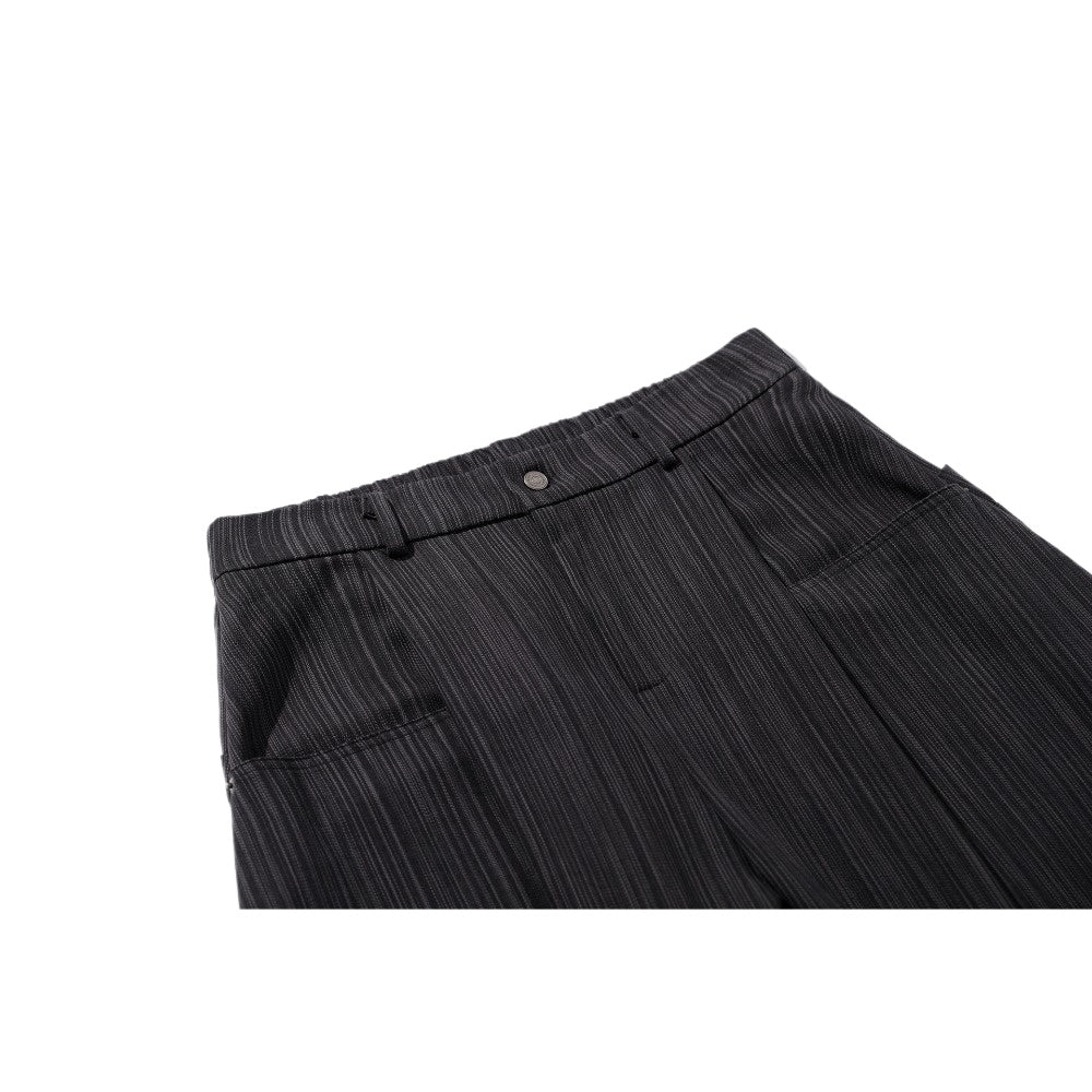 Retro Striped Curved Knife Casual Pants