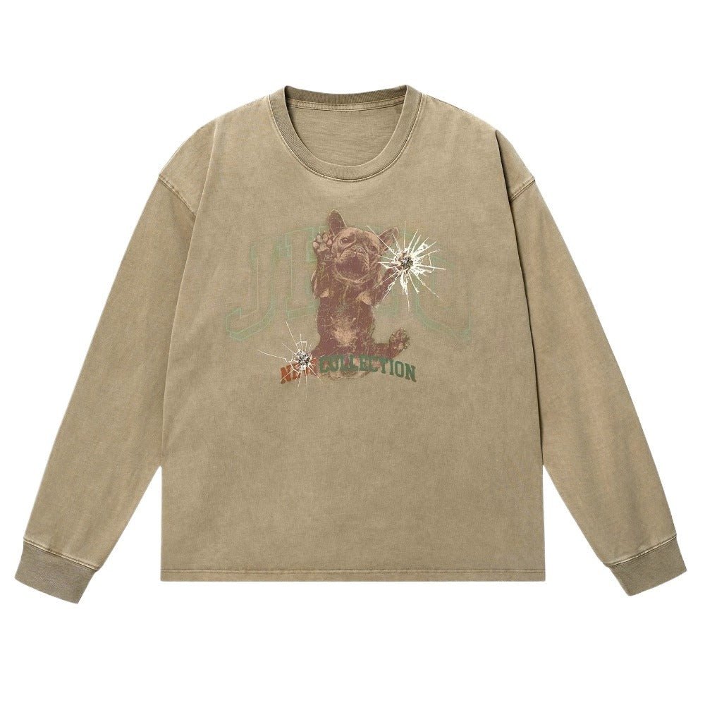 Angry Puppy Print T-Shirt - Thrashink