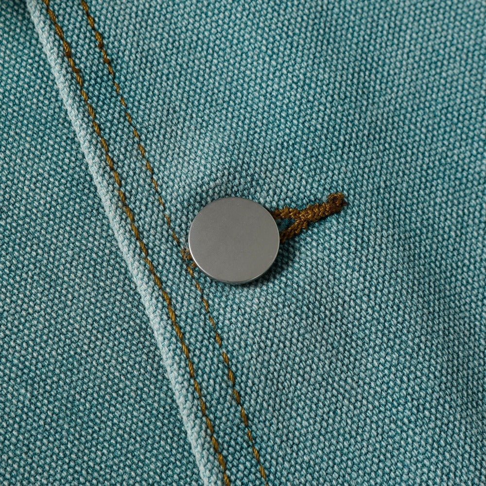 Aqua Corduroy - Collar Denim Jacket - Thrashink