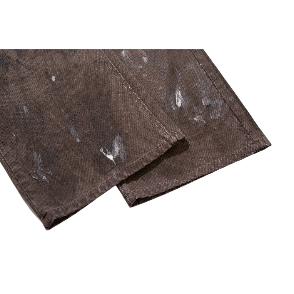 Artistic Graffiti Brown Wide - Leg Jeans - Thrashink