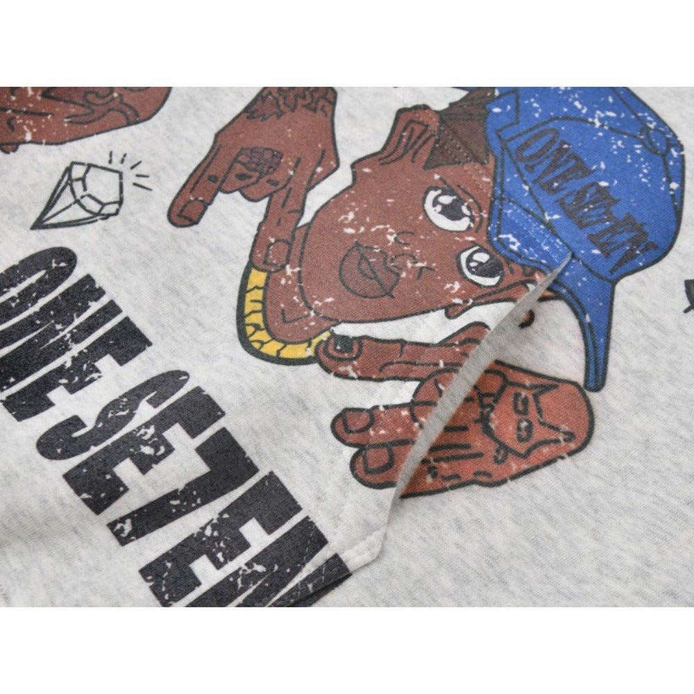 Artistic Graffiti Cartoon Print Hoodie - Thrashink