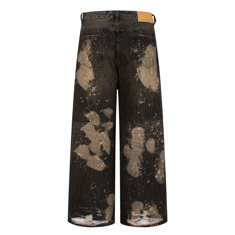 Artistic Ink - Splashed Wide - Leg Jeans - Thrashink