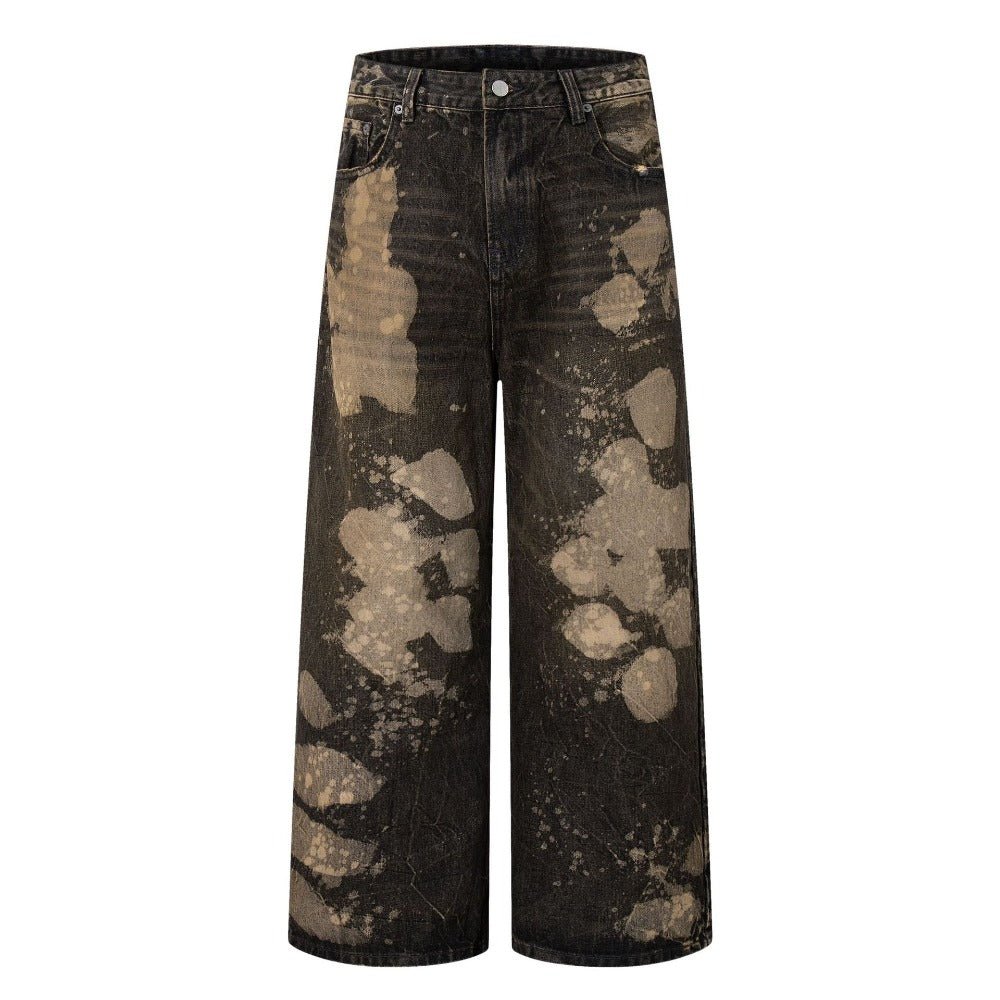Artistic Ink - Splashed Wide - Leg Jeans - Thrashink