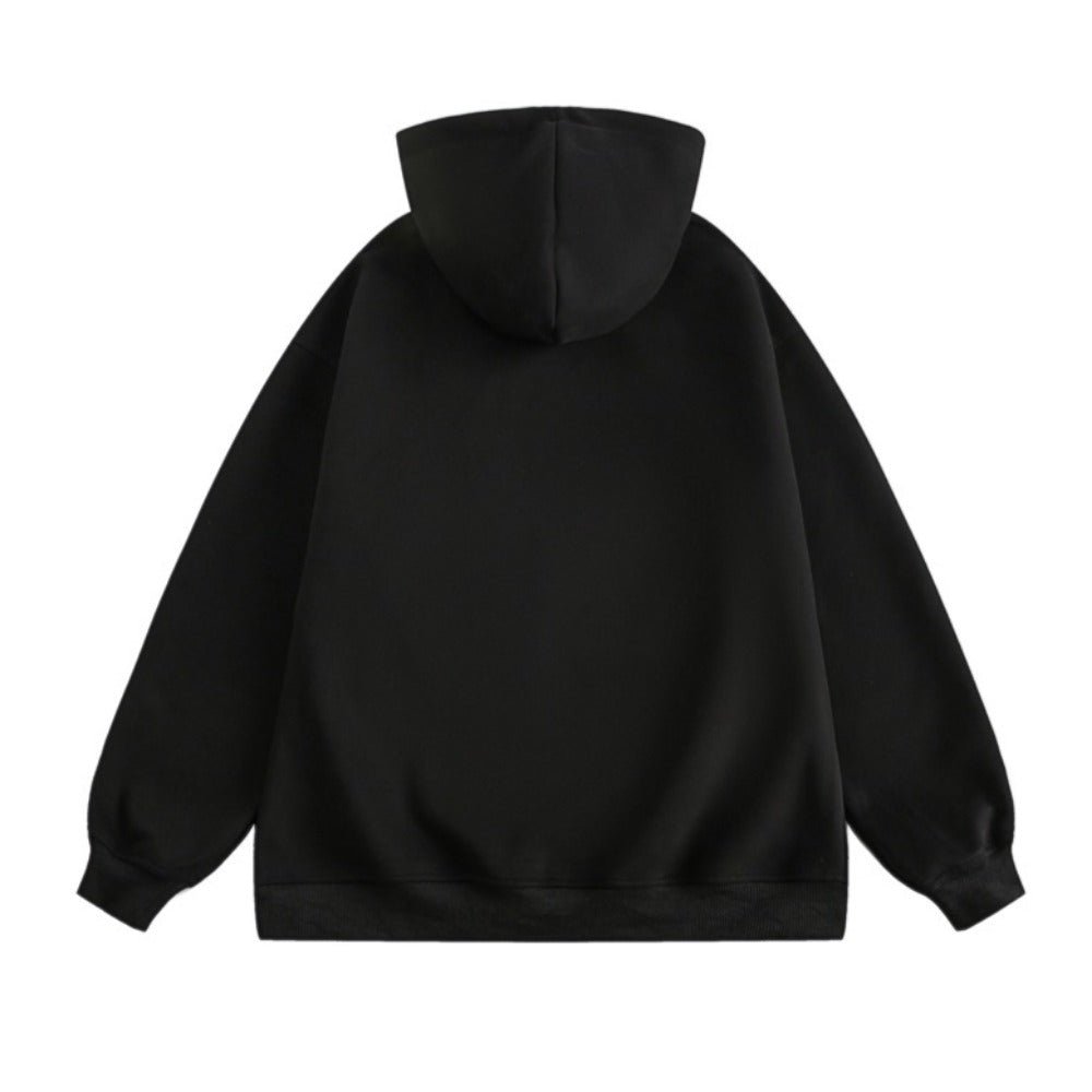 Artistic Silhouette Print Hoodie - Thrashink