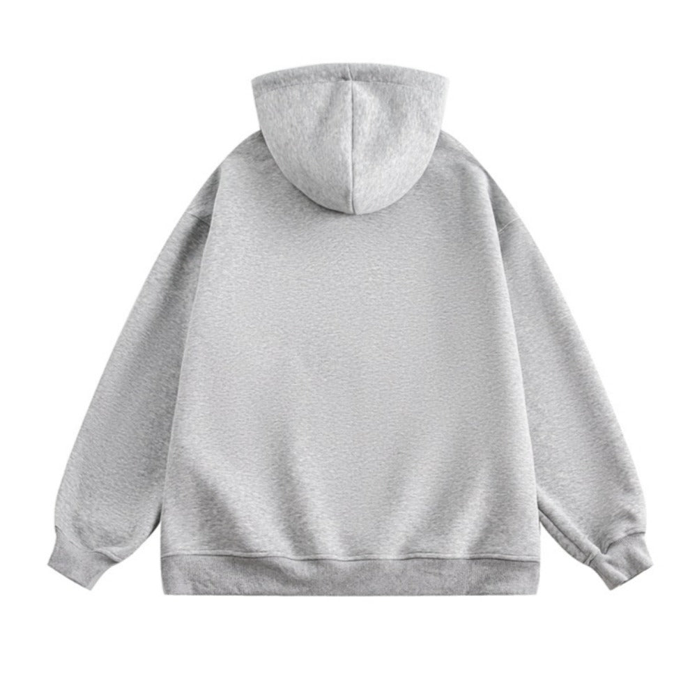 Artistic Silhouette Print Hoodie - Thrashink