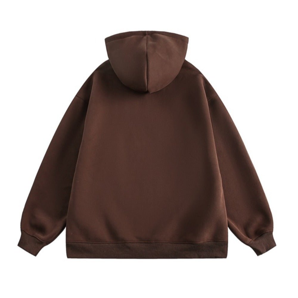 Artistic Silhouette Print Hoodie - Thrashink