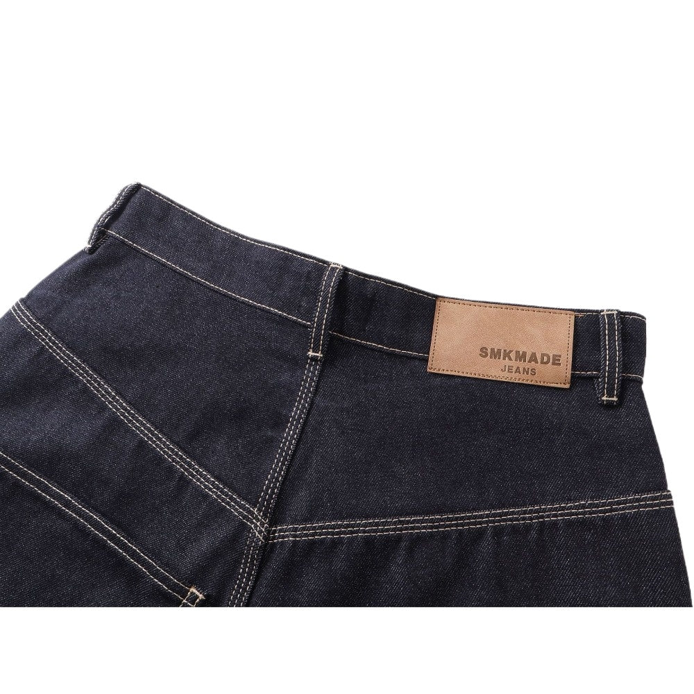 Artistic Stitch Wide - Leg Jeans - Thrashink