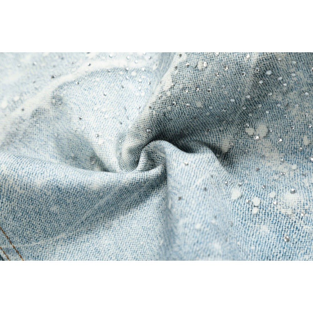 Astral Splash 3D Print High - Street Wide - Leg Jeans - Thrashink