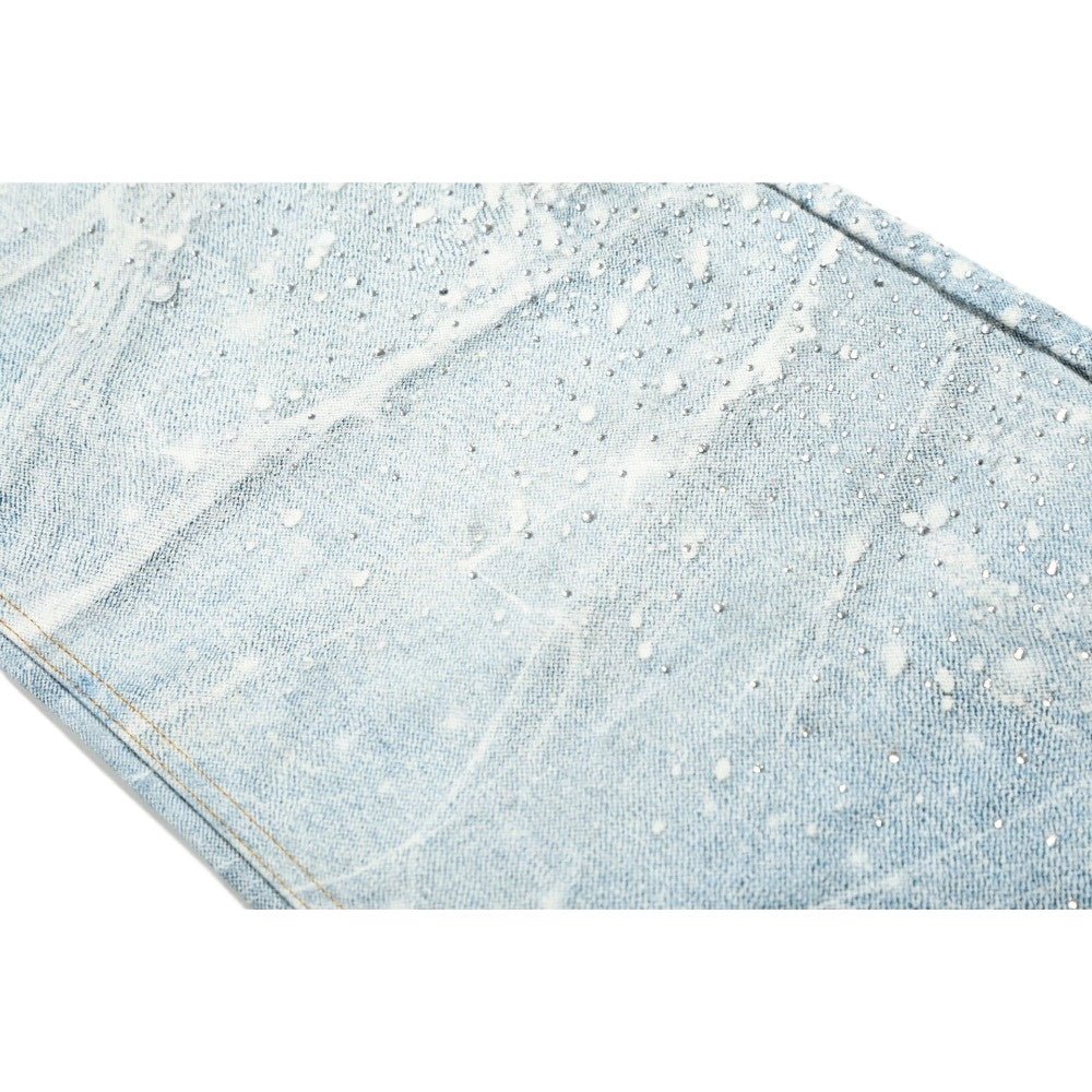 Astral Splash 3D Print High - Street Wide - Leg Jeans - Thrashink