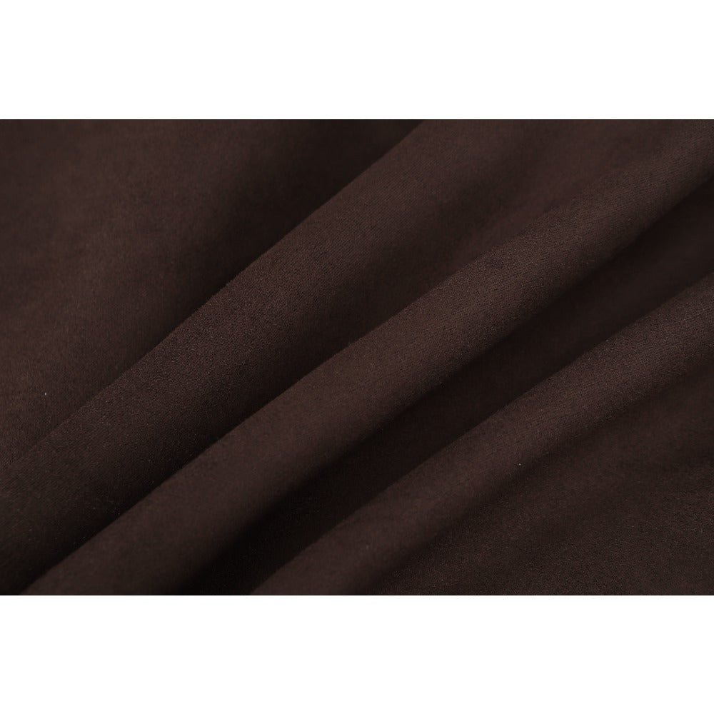 Asymmetric Zipper Suede Jacket - Thrashink