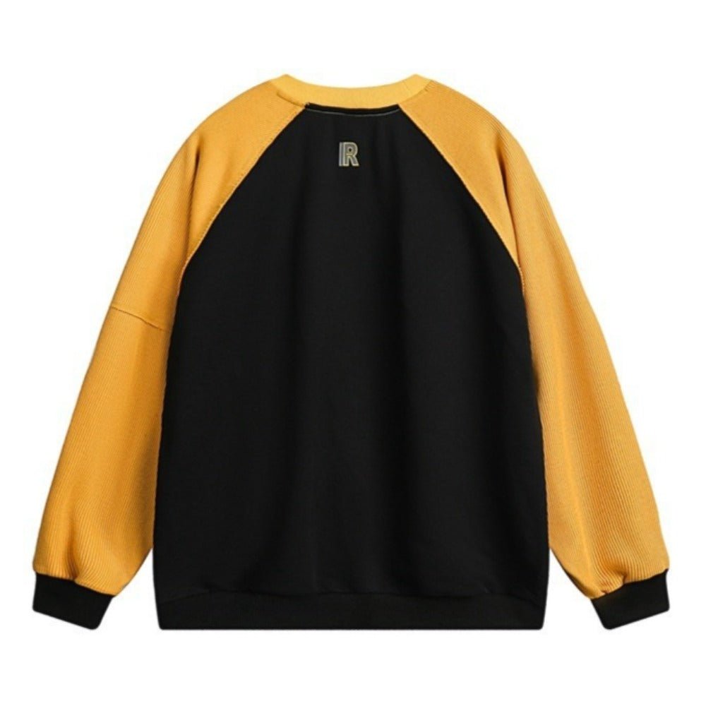 Banana Print Raglan Sleeve Sweatshirt - Thrashink