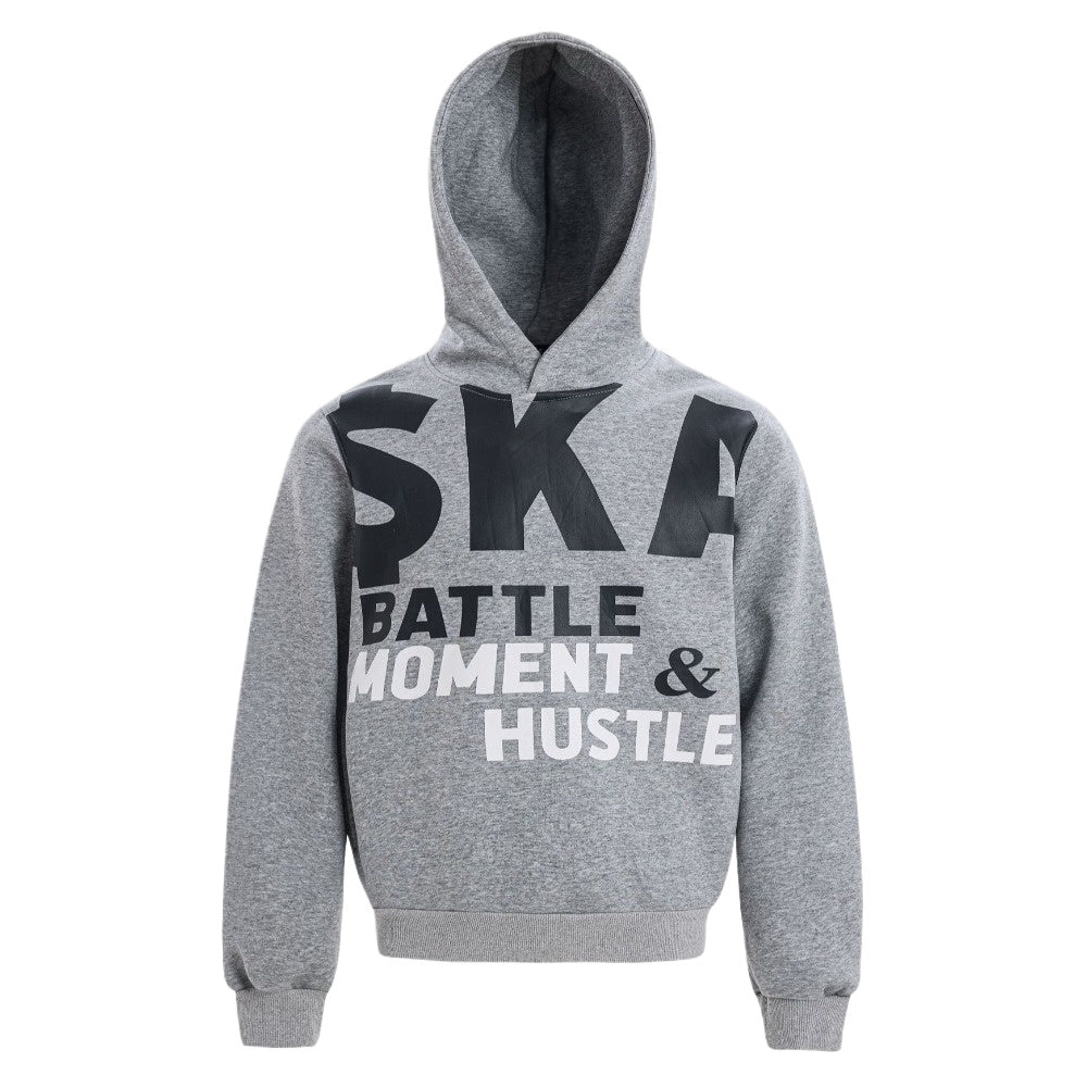 Battle Moment & Hustle Print Hoodie - Thrashink