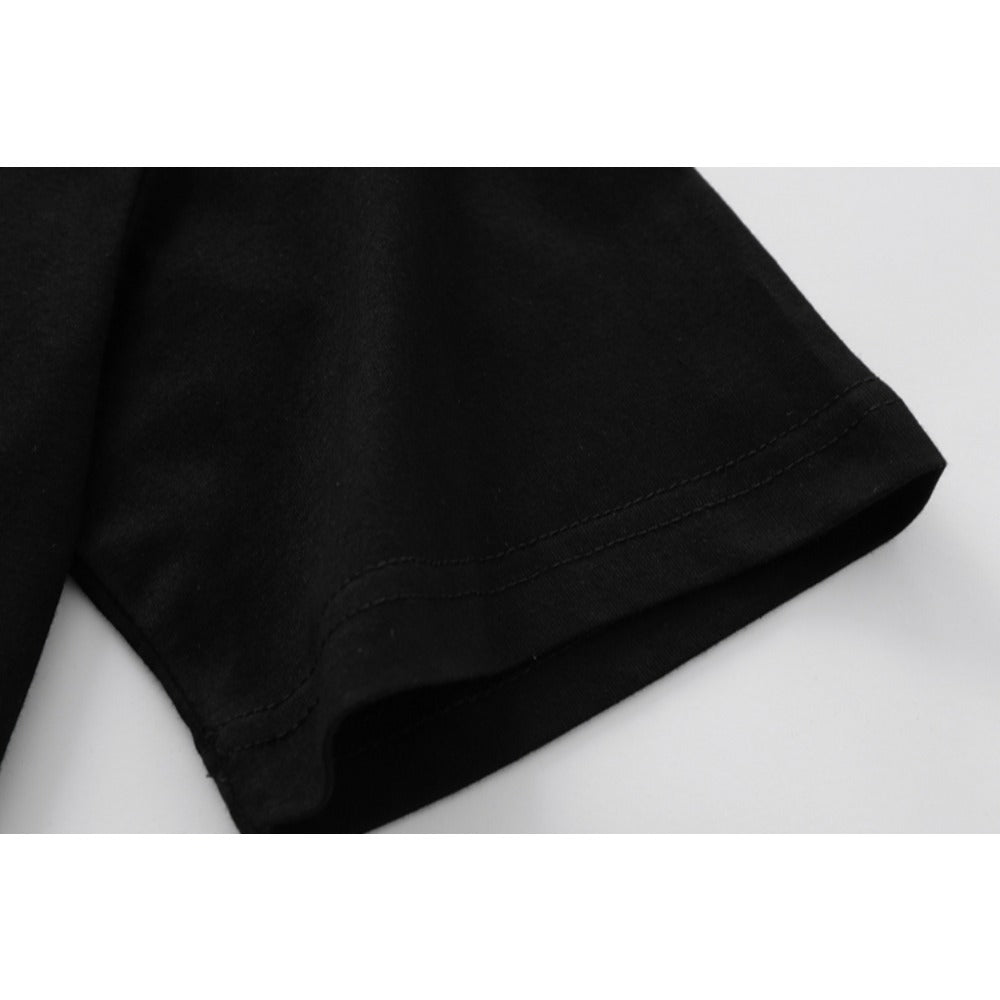 Bear Print Shoulder Bag Short Sleeve T-Shirt - Thrashink