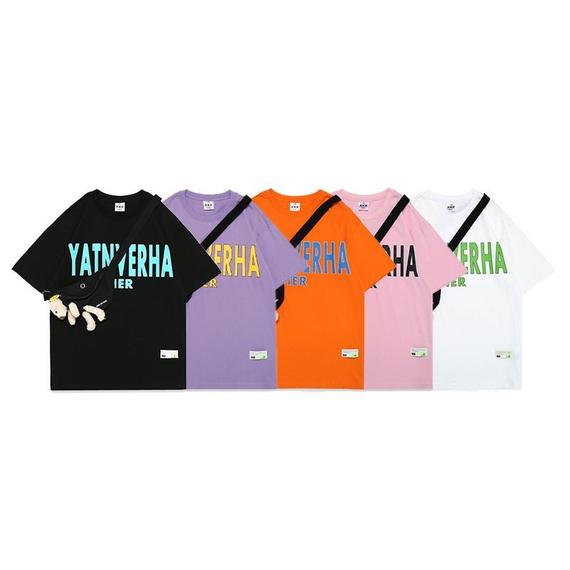 Bear Shoulder Bag Short Sleeve T-Shirt - Thrashink