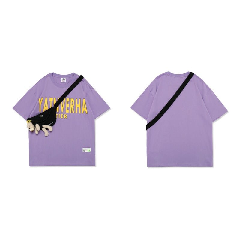 Bear Shoulder Bag Short Sleeve T-Shirt - Thrashink