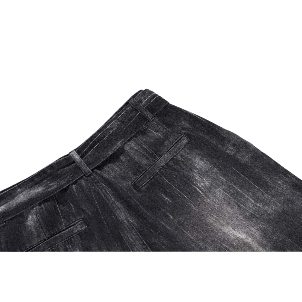 Belted Floral Embroidered Distressed Jeans - Thrashink