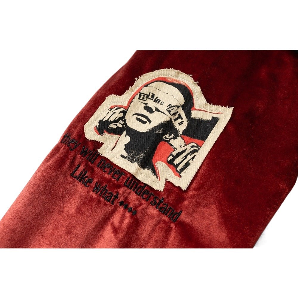 BESTARALL Vintage Graphic Varsity Jacket - Thrashink