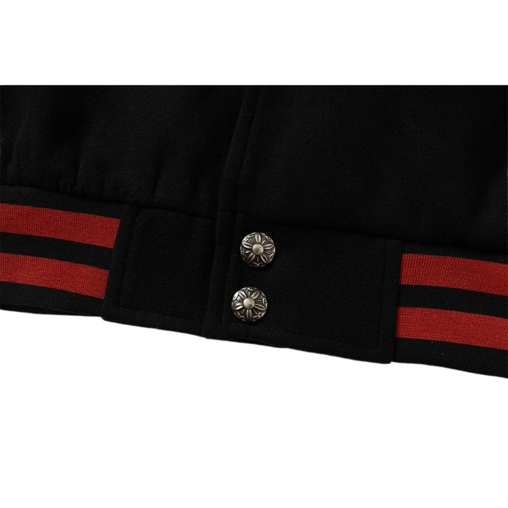 BESTARALL Vintage Graphic Varsity Jacket - Thrashink