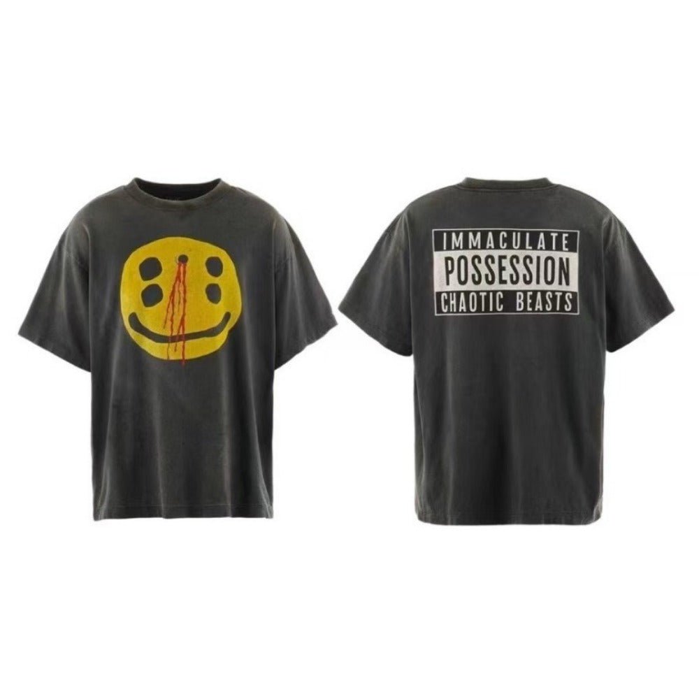 Bleeding Smiley T-Shirt - Thrashink
