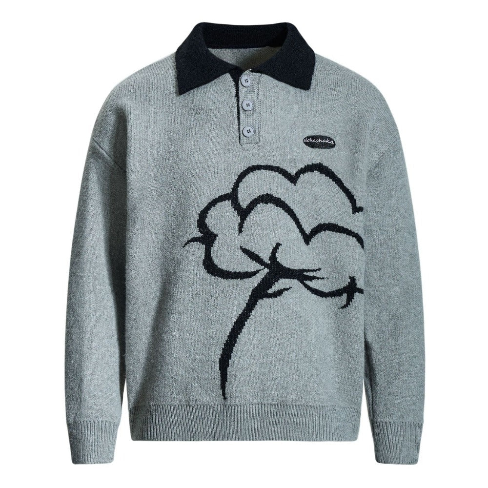 Bloom Polo Knit Sweater - Thrashink