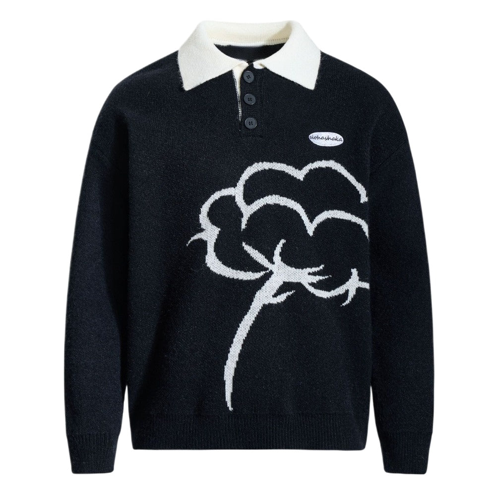 Bloom Polo Knit Sweater - Thrashink