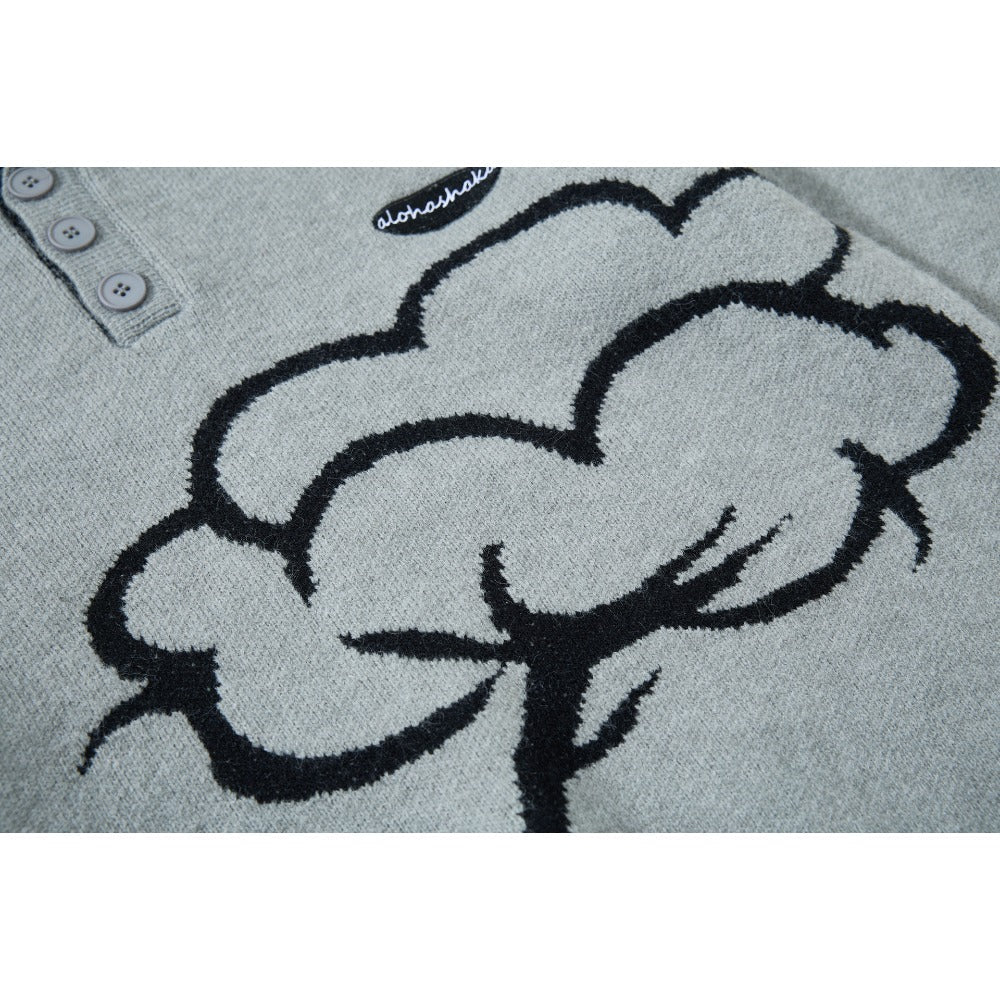 Bloom Polo Knit Sweater - Thrashink