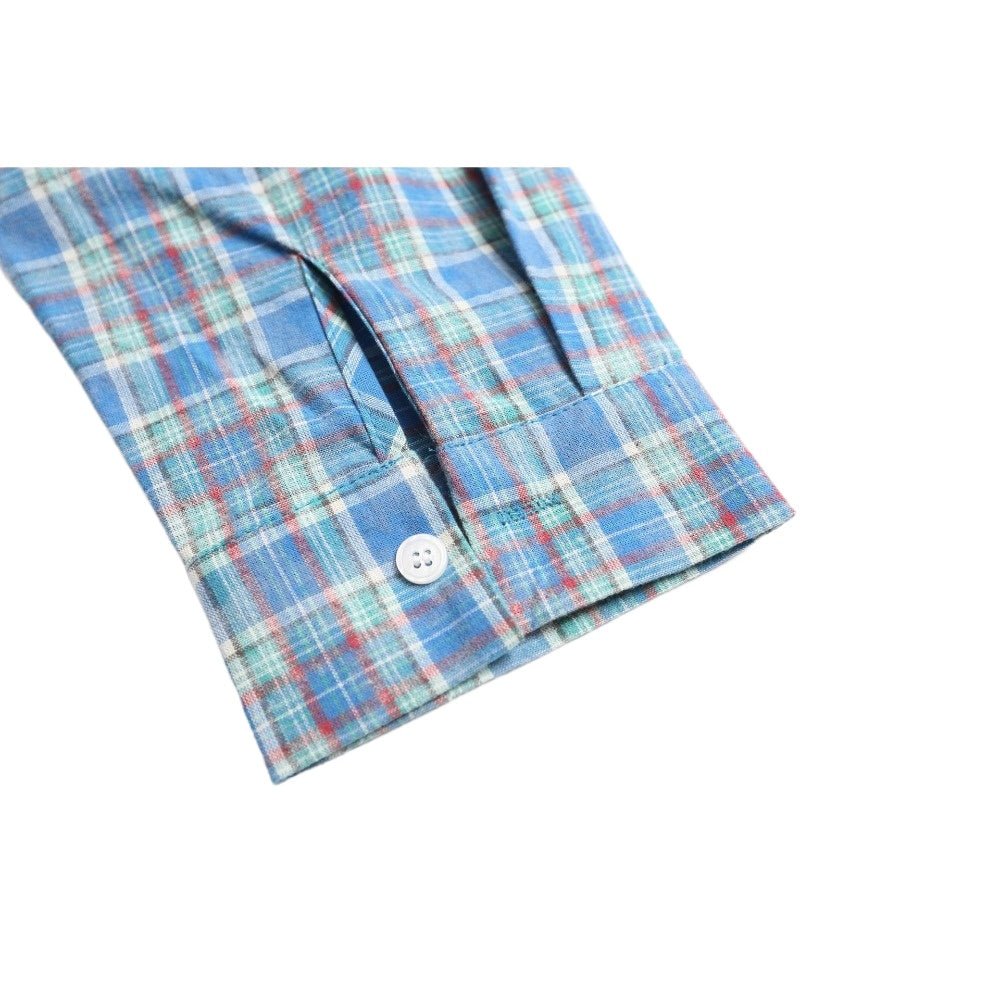 Blue Plaid Star Embroidered Shirt - Thrashink