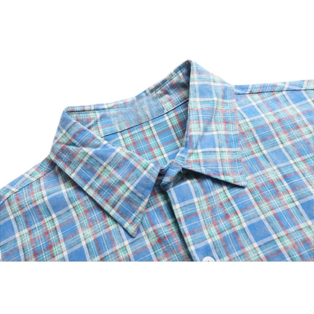 Blue Plaid Star Embroidered Shirt - Thrashink