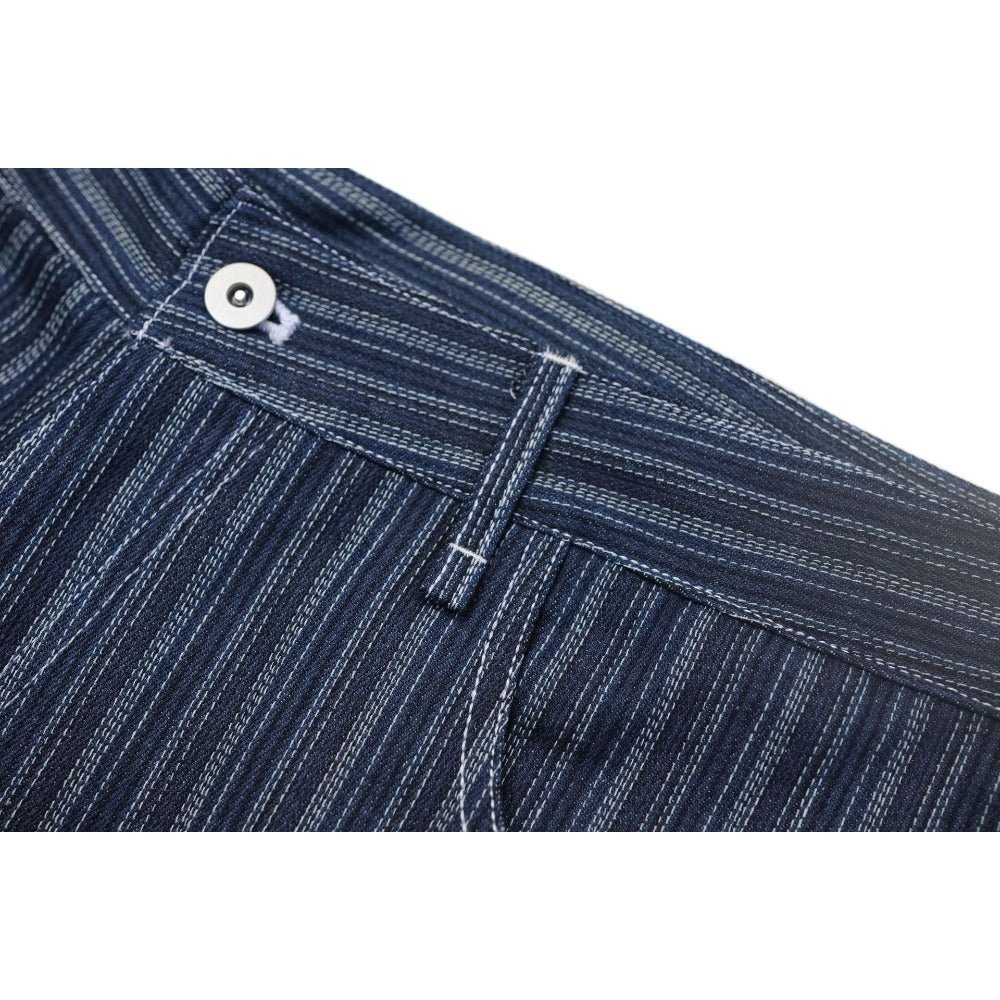 Blue Stripe Casual Denim Shorts - Thrashink