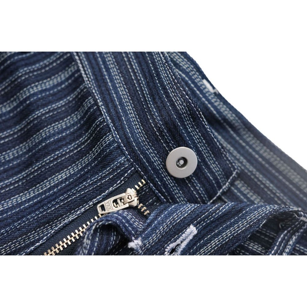 Blue Stripe Casual Denim Shorts - Thrashink