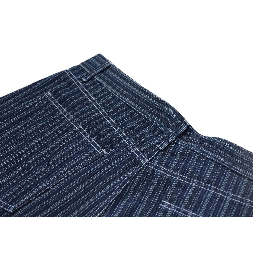 Blue Stripe Casual Denim Shorts - Thrashink