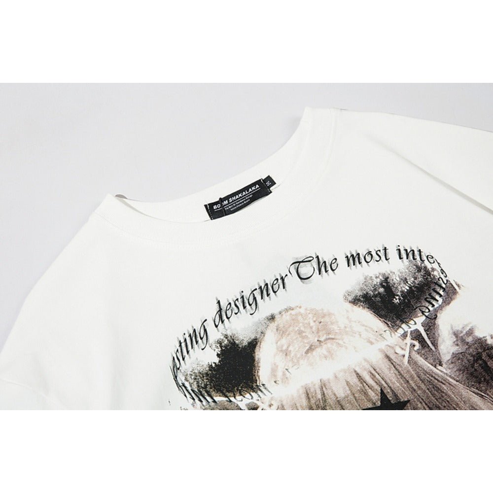"BMSKTREE" Printed Short Sleeve T-Shirt - Thrashink