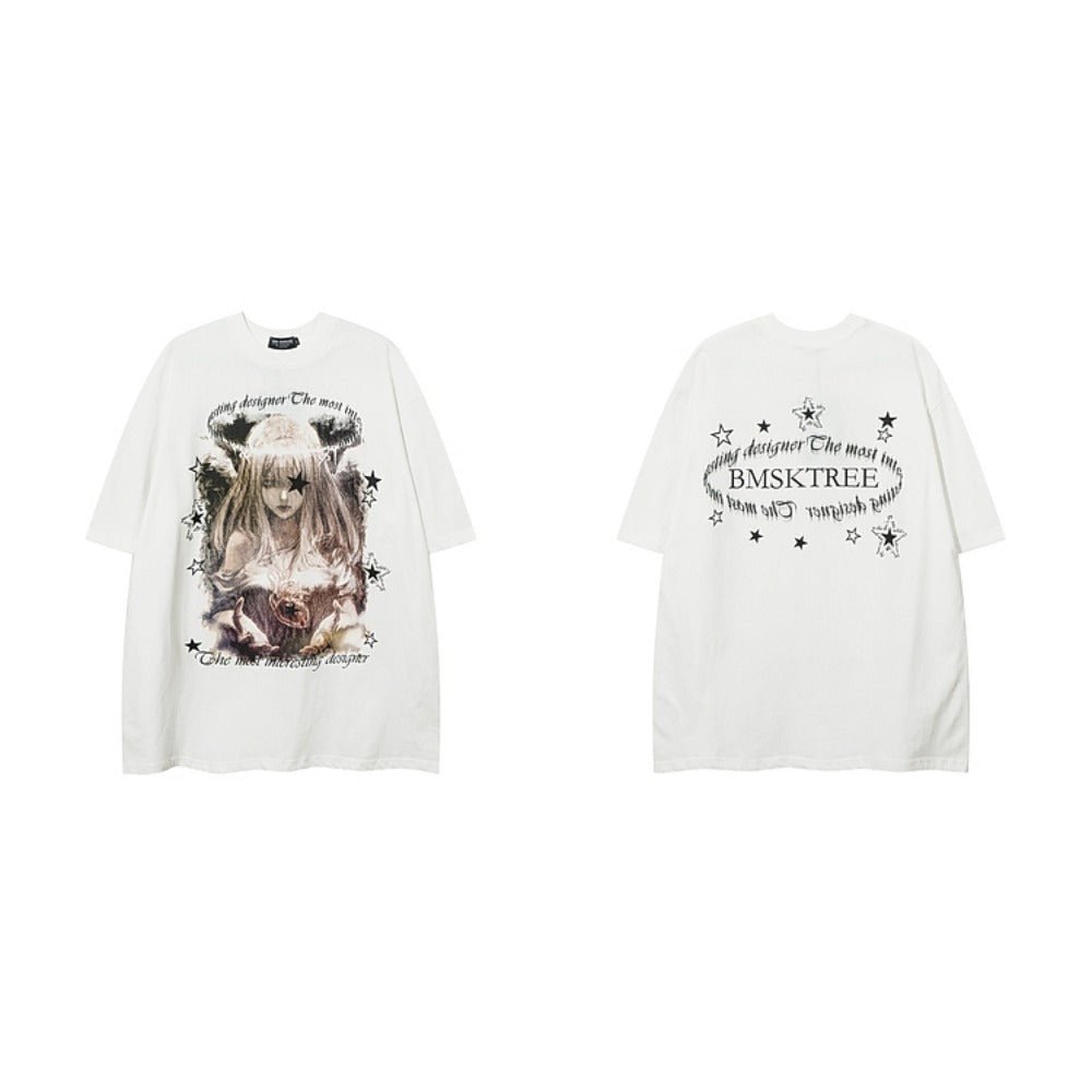 "BMSKTREE" Printed Short Sleeve T-Shirt - Thrashink