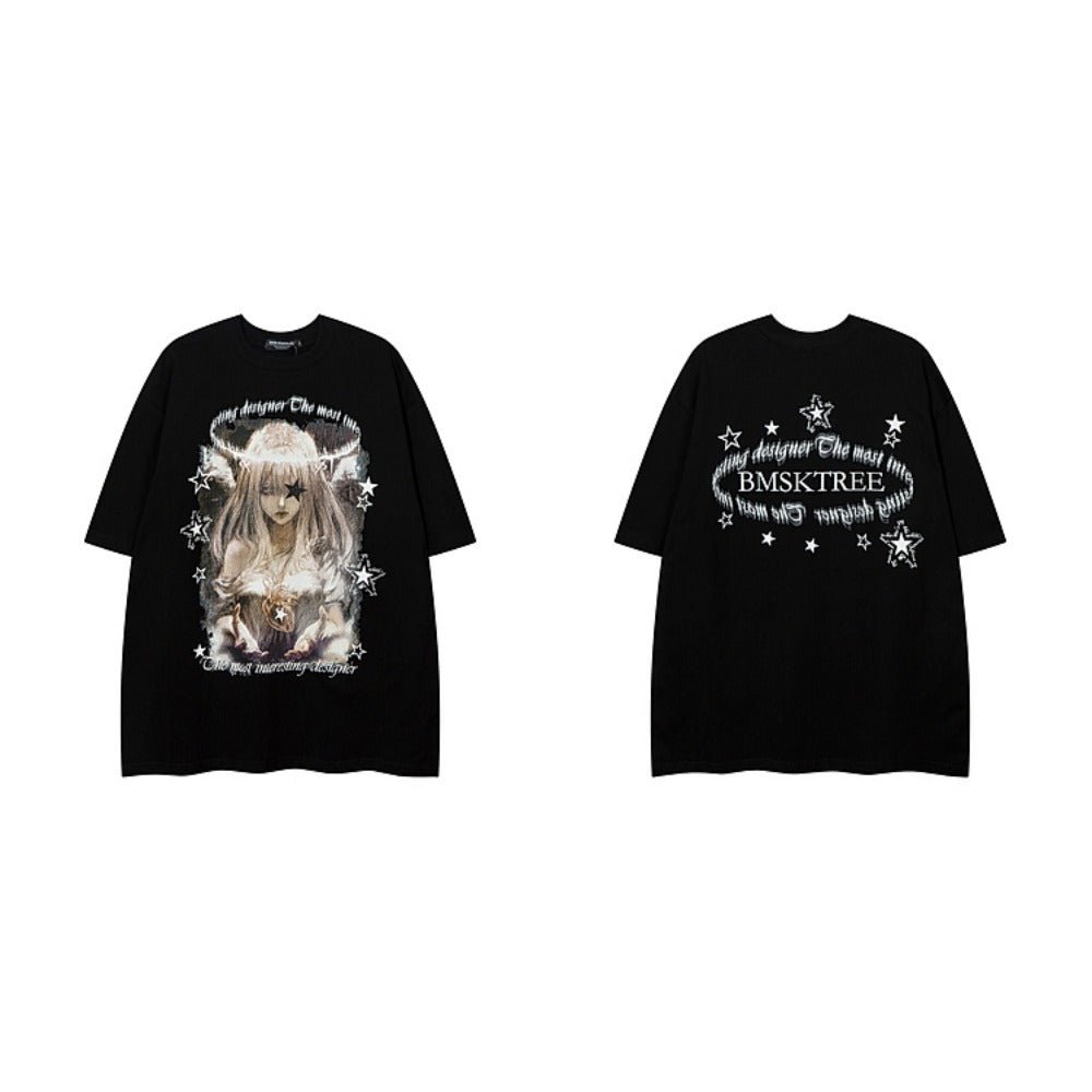 "BMSKTREE" Printed Short Sleeve T-Shirt - Thrashink