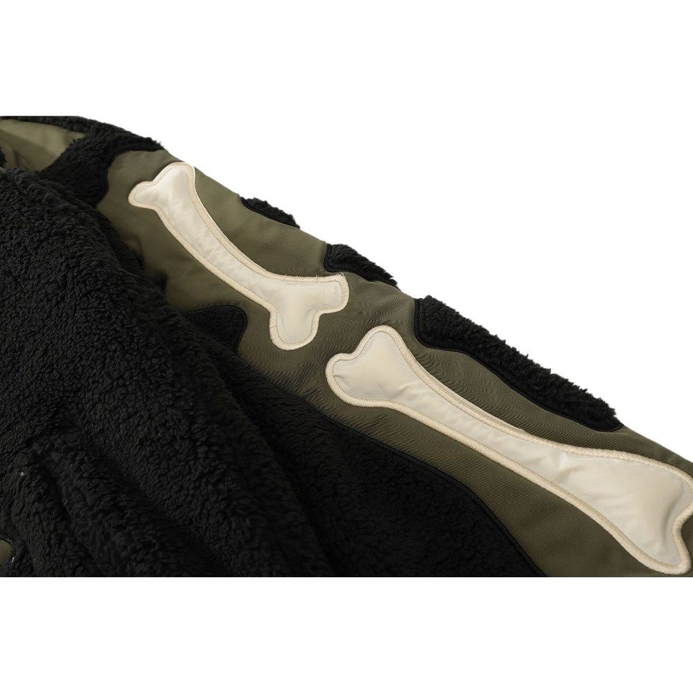 Bone Patchwork Fleece Padded Jacket - Thrashink