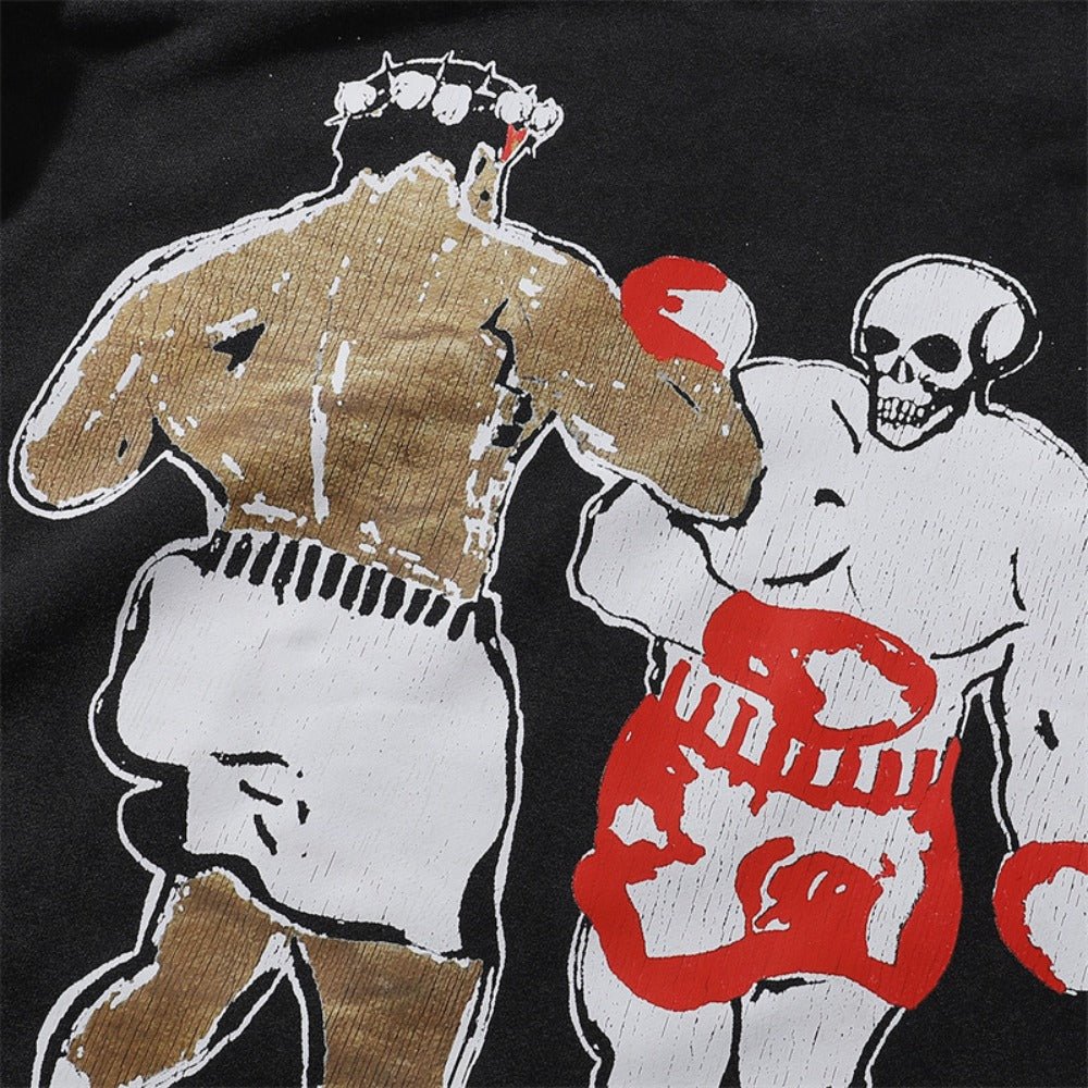 Boxer Duel Graphic Hoodie - Thrashink